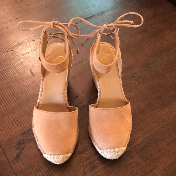 LNIB~ Franco Sarto Mariska Suede Espadrille Wedges - Picture 2 of 8